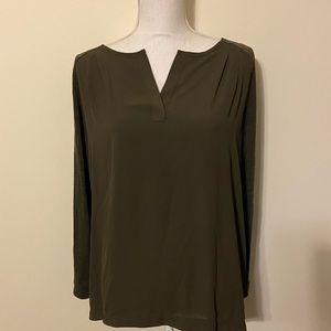 Ann Taylor Loft Olive Green Maternity Shirt